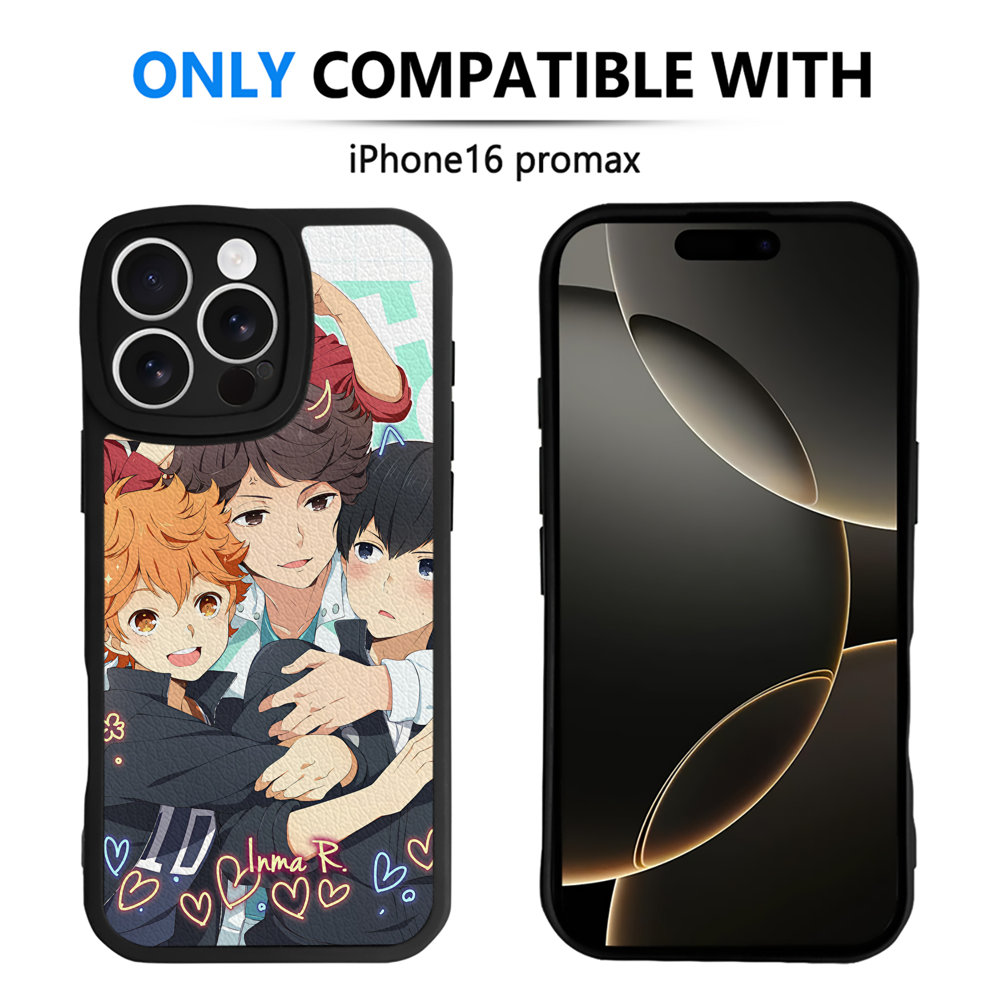 （画像用） ハイキュー!! Haikyu!! 【iPhone 16シリーズ対応】シリコンスマホケース（レザー調） 材質：シリコン